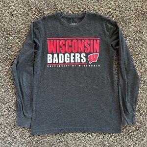 Wisconsin Badgers Charcoal Long Sleeve Tee